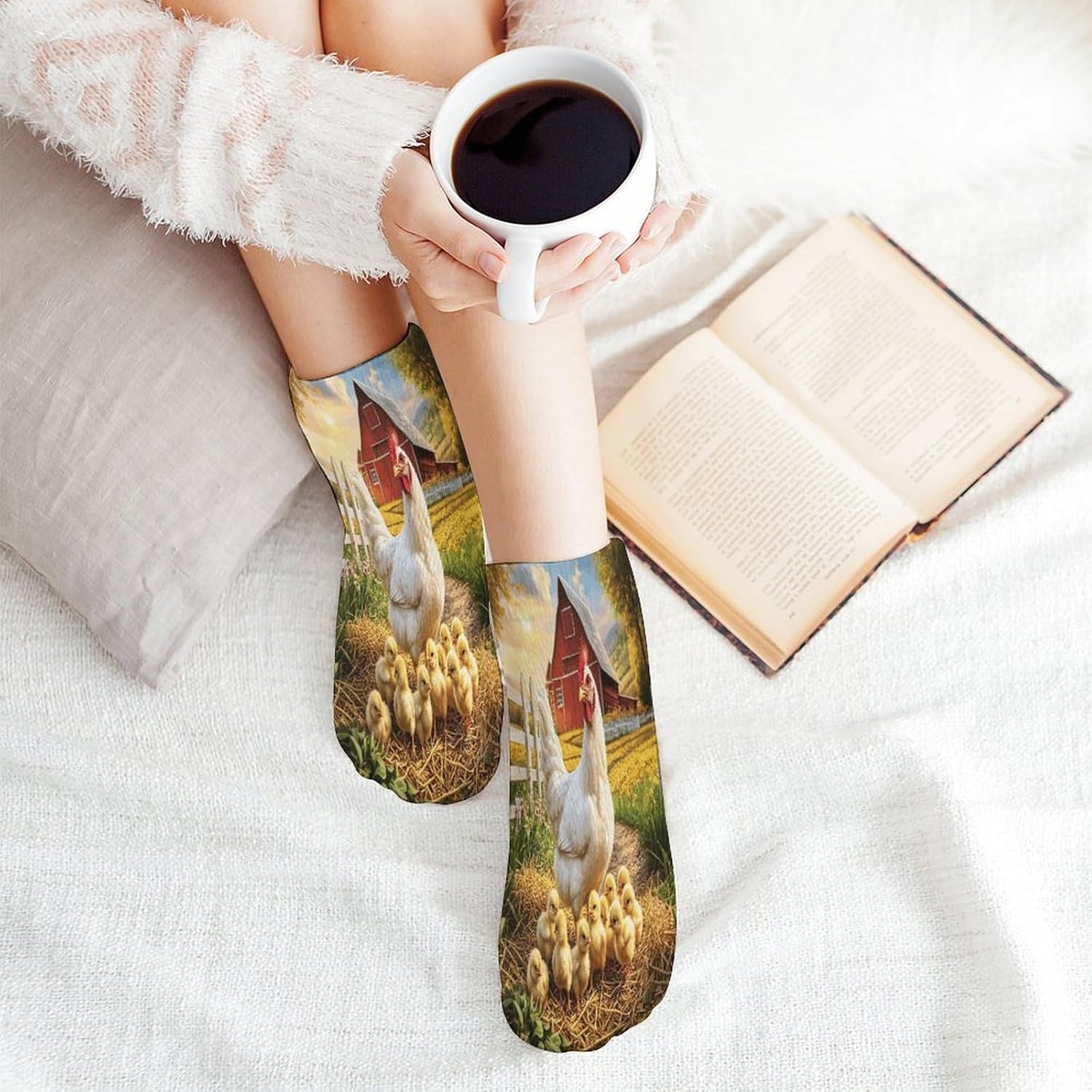 Farm Hens And Chicks 5Pairs Low Cut Ankle Socks for Women No Show Casual Breathable Athletic Socks for Sport