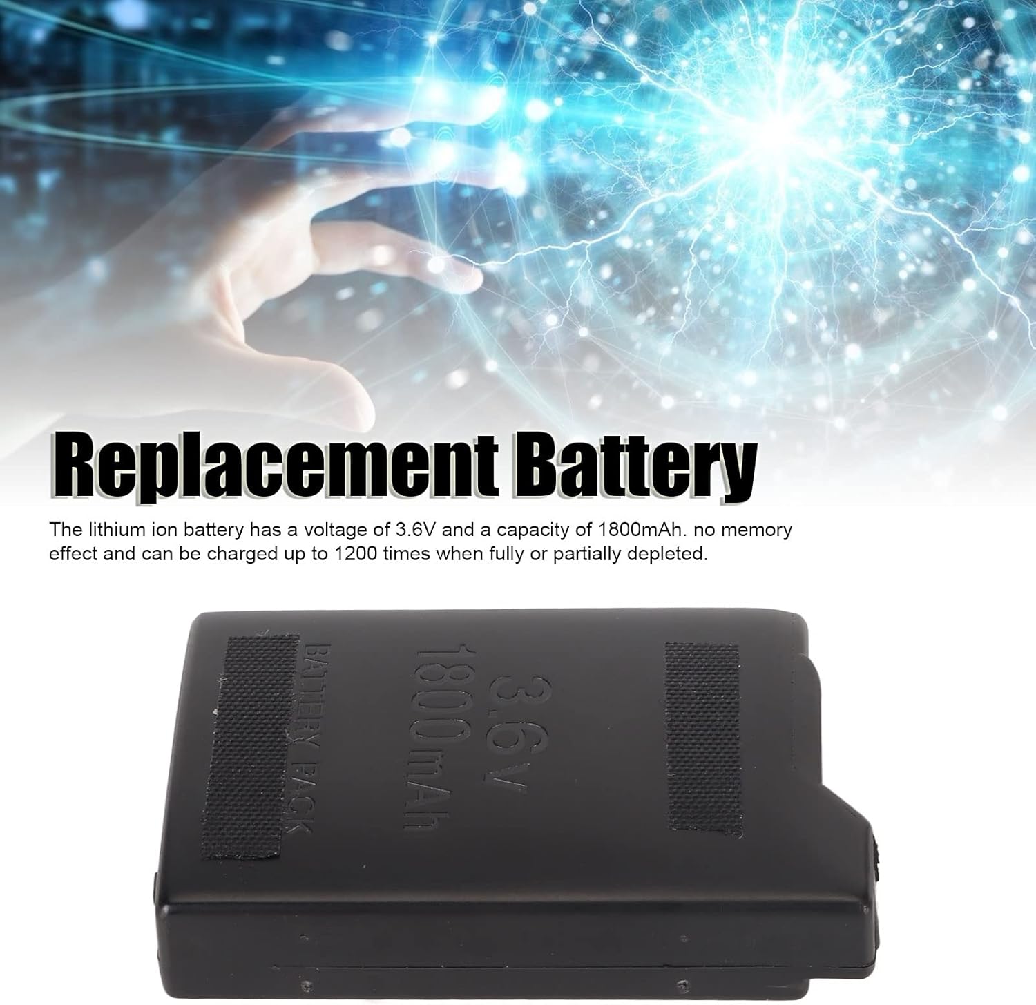 ciciglow 3.6V 1800mAh Rechargeable Replacement Battery Pack, Polymer Lithium Ion Battery for 1000 (1001 1002 1003 1004 1005 1006 1007 1008 1010), for Fat