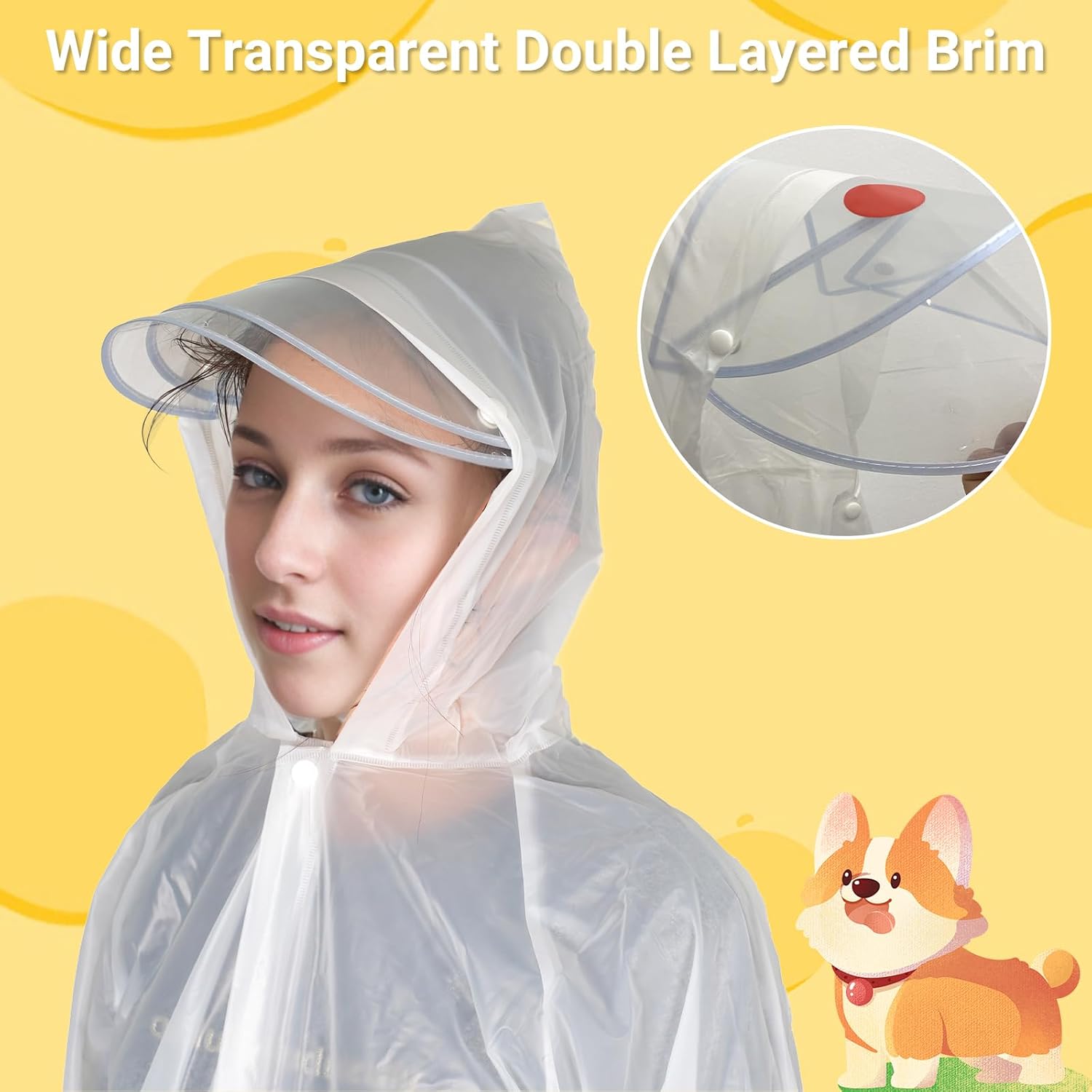 Kids Raincoats Waterproof Rain Jacket Cartoon Poncho Toddler Rain Jacket Hooded Reusable Rain Ponchos for Boys and Girls (US, Alpha, Large, White)