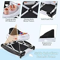 Vista 7 de HONEY JOY Baby Walker, 6-in-1 Foldable Baby Walker and Bouncer Combo, Infant Activity Walker with Wheels, Adjustable Heights, Rocker, Music, Lights