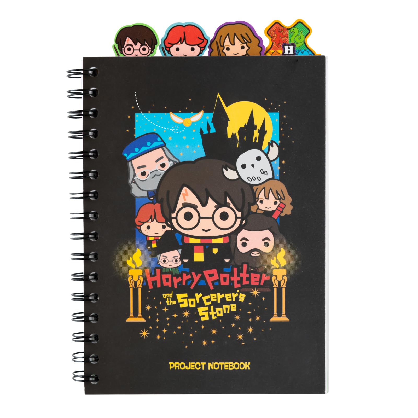 Grupo Erik A5 Project Notebook With 4 Dividers - Harry Potter | A5 Notebook With Dividers, Project Planner, Notepad A5 | Harry Potter Merchandise, Harry Potter Stationery, Harry Potter Gifts