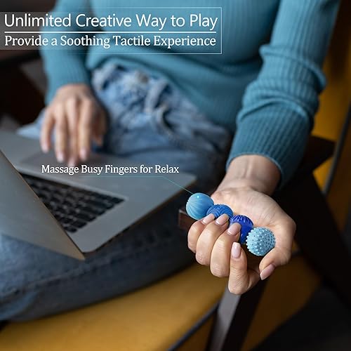 Miniatura 18 de Bolas magnéticas de silicona para adultos y adolescentes, 4 juguetes sensoriales para aliviar el estrés para autismo, TDAH, ansiedad, artilugios