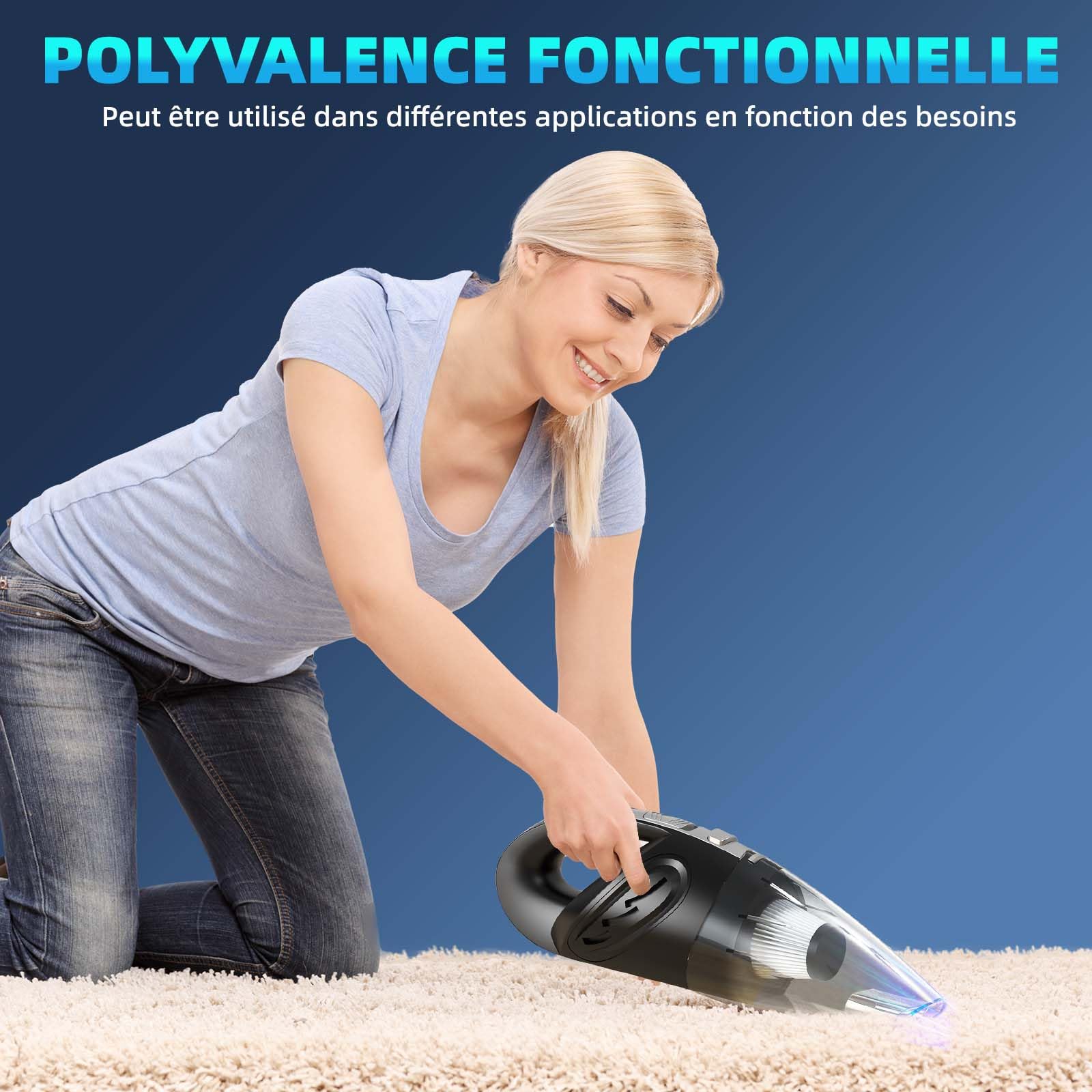 Aspirateur a main,Mini aspirateur de voiture sans fil, Portable, à main Aspirateur a main,Mini aspirateur de voiture sans fil, Portable, à main
