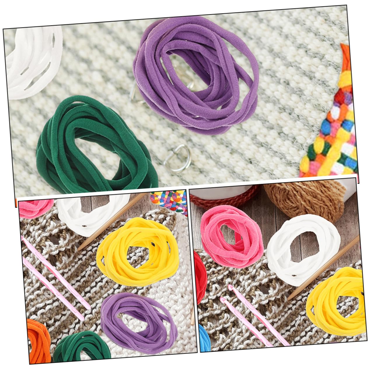 Uonlytech 4 Set Giocattoli a maglia intrecciare loop maglieria Potholder elastico per la realizzazione di bracciali passanti per presine anelli di ricarica del telaio kit telaio plastica