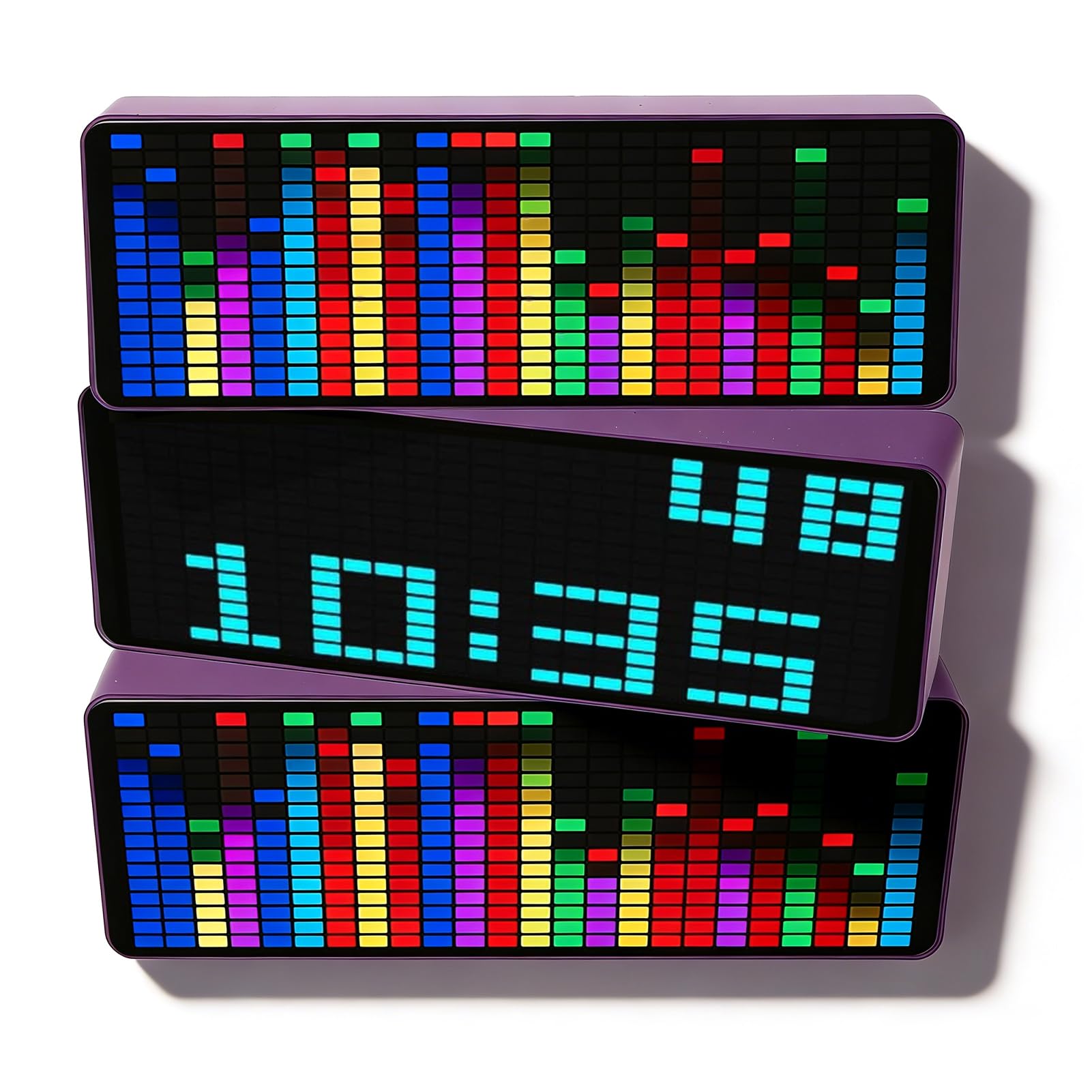 1PCS Music Spectrum Display with 384 LED 1624 Segment Rhythm, 20 Dynamic 7 Color Effects for Party Audio Enthusiasts,Audio Visualizer with USB Powered-image-23