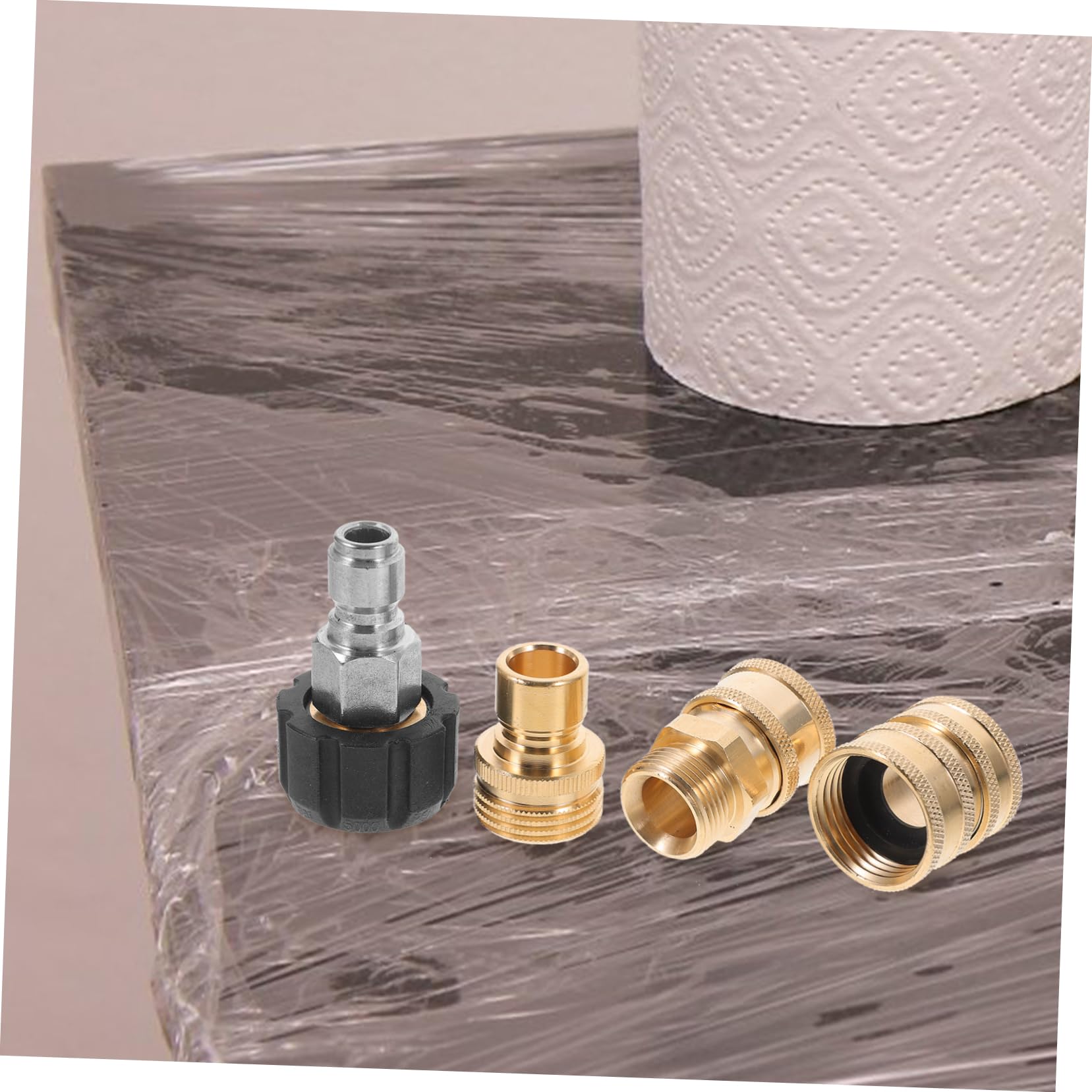 Yardwe Kit di 8 Pezzi Raccordi per Idropulitrice in Ottone Connessione Rapida e Ampia Compatibilità per Tubi da Giardino e Attrezzature ad Alta Pressione