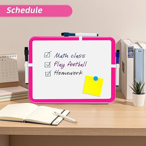 Vista 53 de VUSIGN Pizarra blanca pequeña de borrado en seco, pizarra blanca de 8.5 x 11 pulgadas para niños, estudiantes, nevera, casillero, mini pizarra