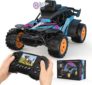 FPV Ferngesteuerter RC‑Truck Mit 2,8‑Zoll‑Display, 60° Verstellbarer HD‑Kamera, 2,4G‑Funksteuerung, 2 Geschwindigkeiten, Wiederaufladbares Geländespielzeug, Geschenk Für Kinder Und Erwachsene