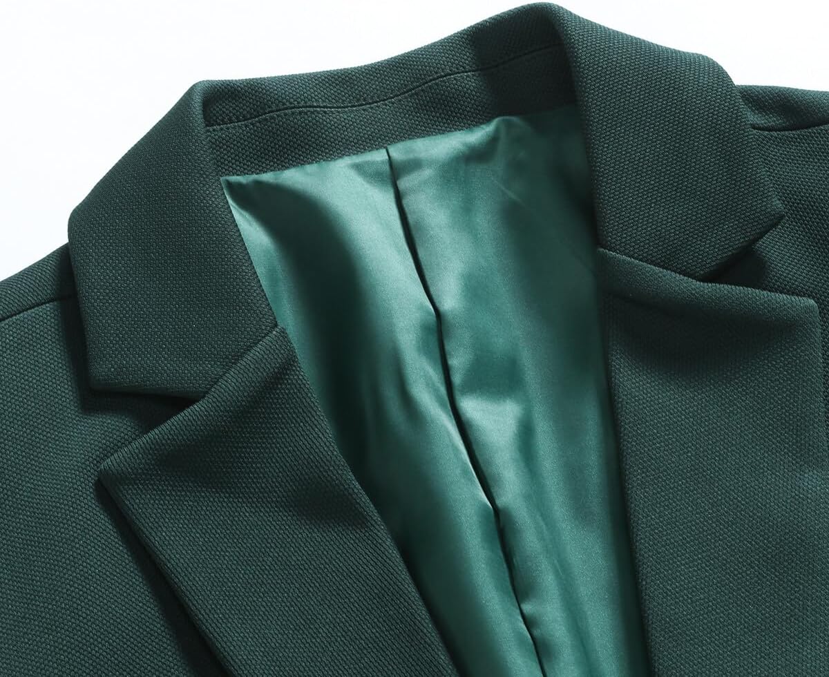 Cloudstyle Mens Casual Sport Coat 1 Button Slim Fit Suit Jacket Business Daily Blazer - Image 3