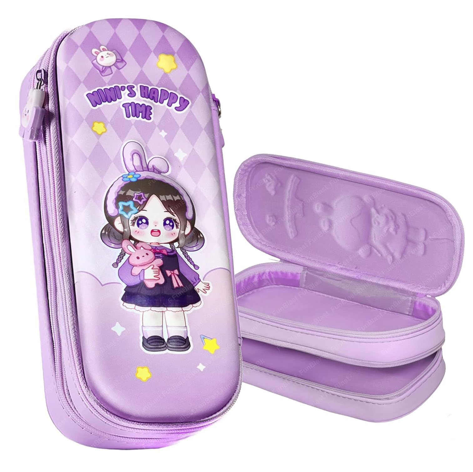 FunBlast Cute Girl Pencil Case - 3D EVA Pencil Case Pouch for Boys, Multipurpose Zipper Pencil Case for Kids, Pen and Pencil Bag for School Kids, Kawaii Stationery Storage Box (B0D6LJZCLX) Amazon Price History, Amazon Price Tracker