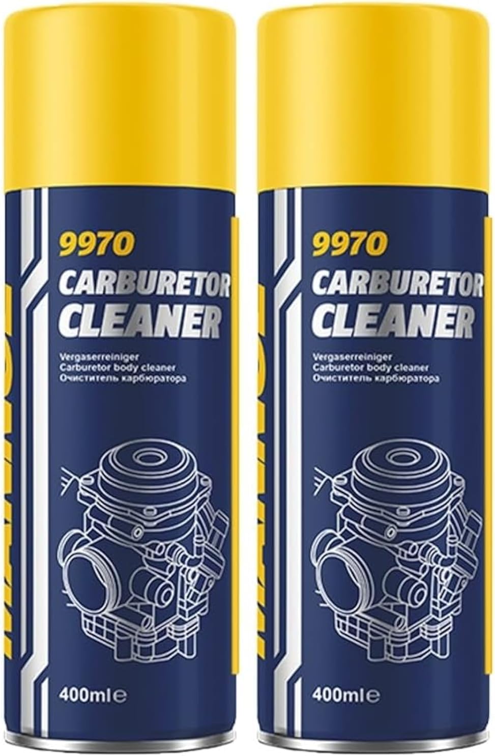 Mannol HTE - Germany 2 Pcs Pack Carburetor Cleaner (9970)