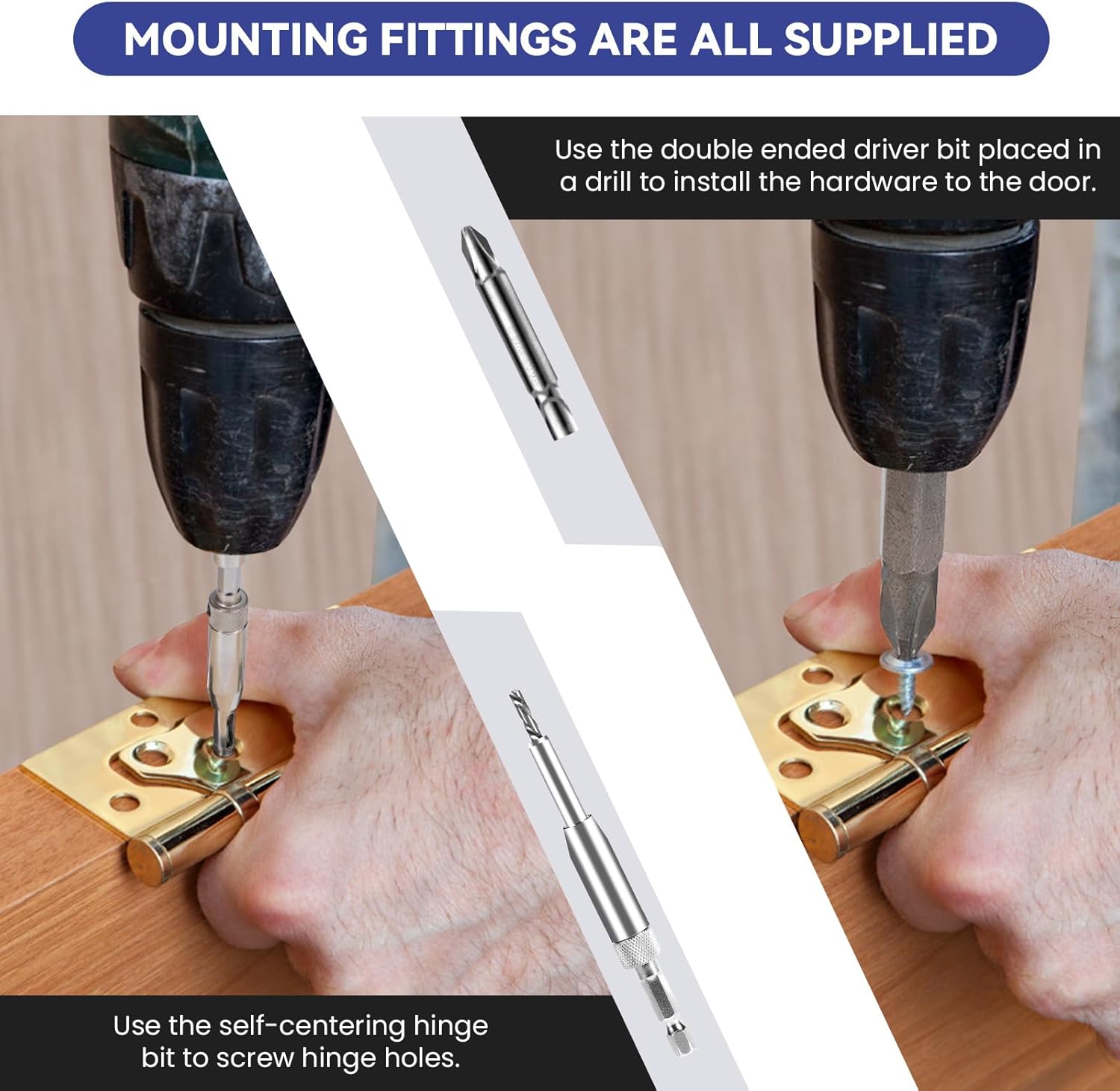 Door Hinge Jig, Door Hinge Mortiser for Router, Length 3” to 5” and Thickness 1/4” or 5/8” Hinges (Blue)