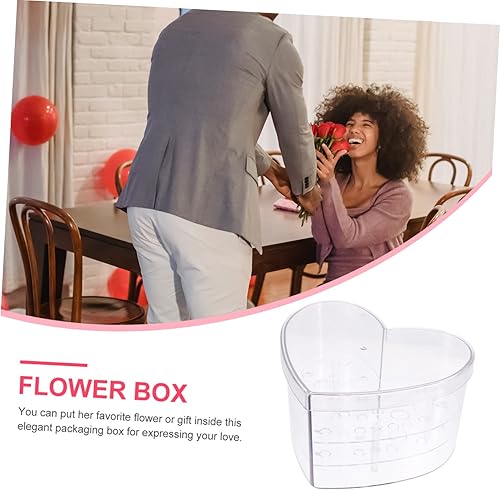 Miniatura 8 de Cabilock Caja de flores en forma de corazón Florero de acrílico florero de mesa Centro de mesa Maceta de acrílico transparente vitrina de acrílico