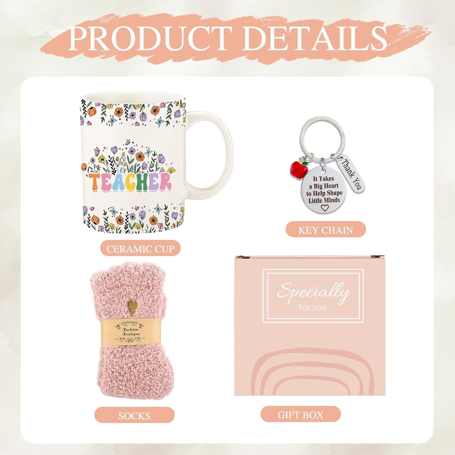 DHQH Birthday Gifts, Thank You Gifts for New Teacher, 11oz Teacher Coffee Mug Gift Set - Image 2