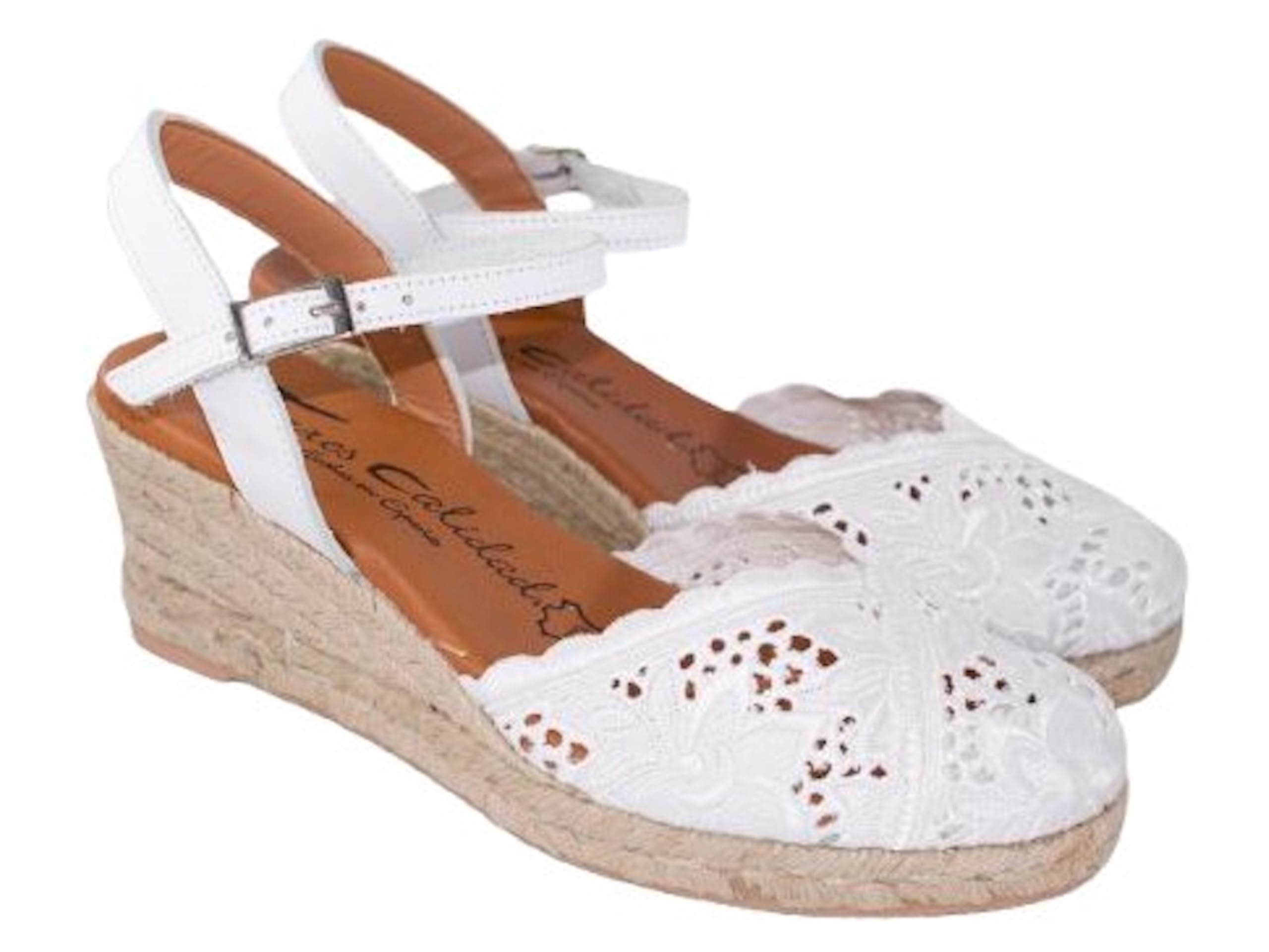 Alpargata Valenciana Mujer Bordada con Pulsera Ajustable, Cuña de Yute 6 cm, Espadrilles Verano Hechas en España Mod 5004