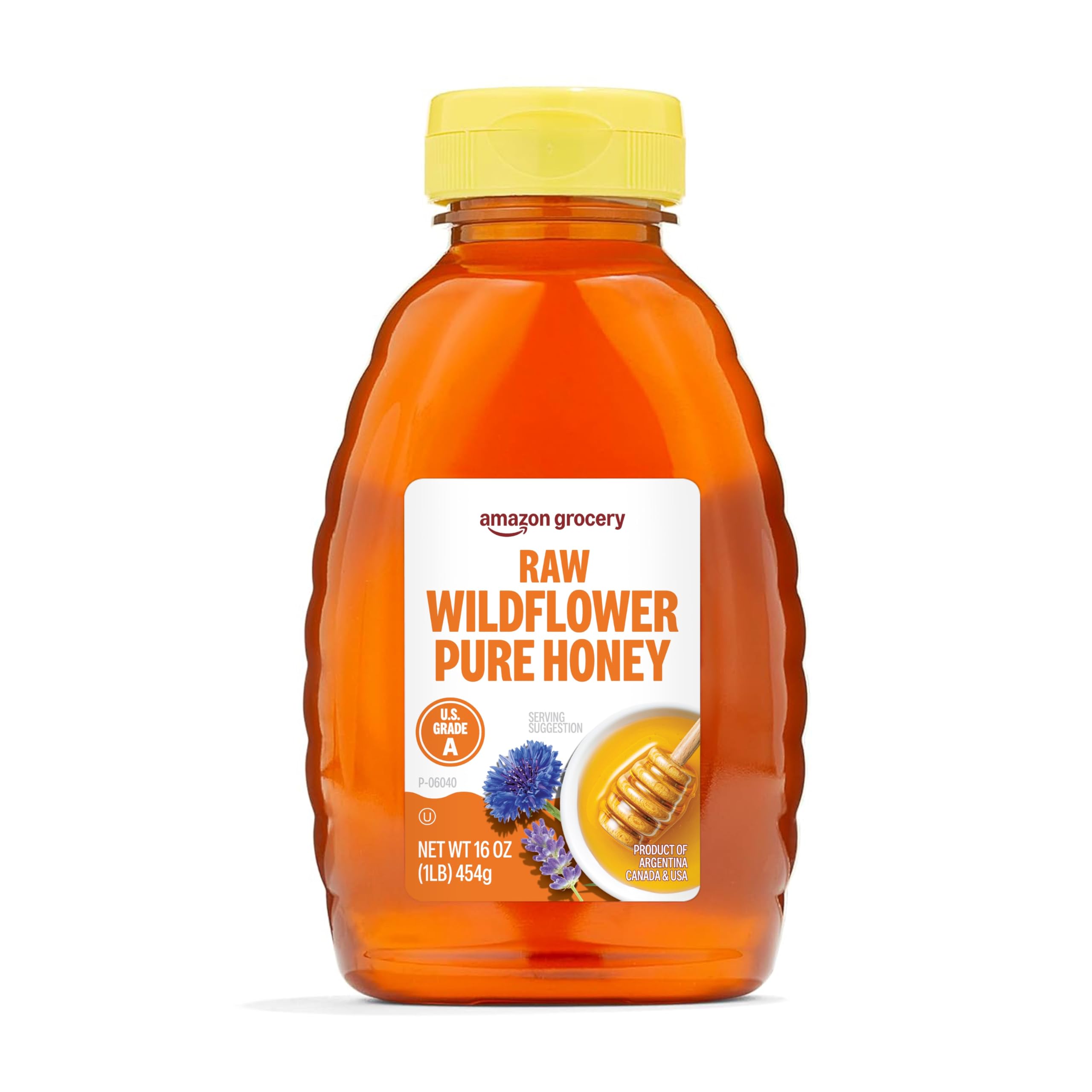 Amazon Grocery, Raw Wildflower Pure Honey, 16 Oz (Previously Amazon Fresh, Packaging May Vary)