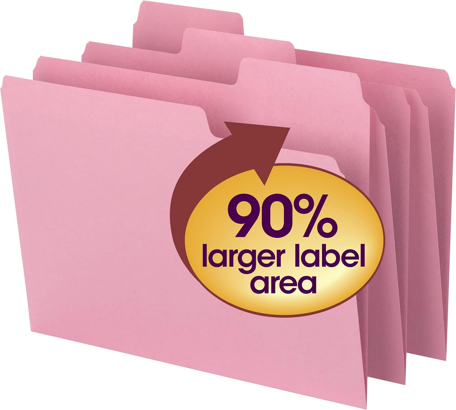 Smead SuperTab File Folder, Oversized 1/3-Cut Tab, Letter Size, Assorted Bright Colors, 24 per Pack (11957) : Everything Else