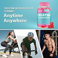 Vista 7 de Creatine for Women, Creatine Monohydrate Gummies - No Bloating - Pre and Post Workout Chewables Supplement with Taurine & B6 - for Recovery