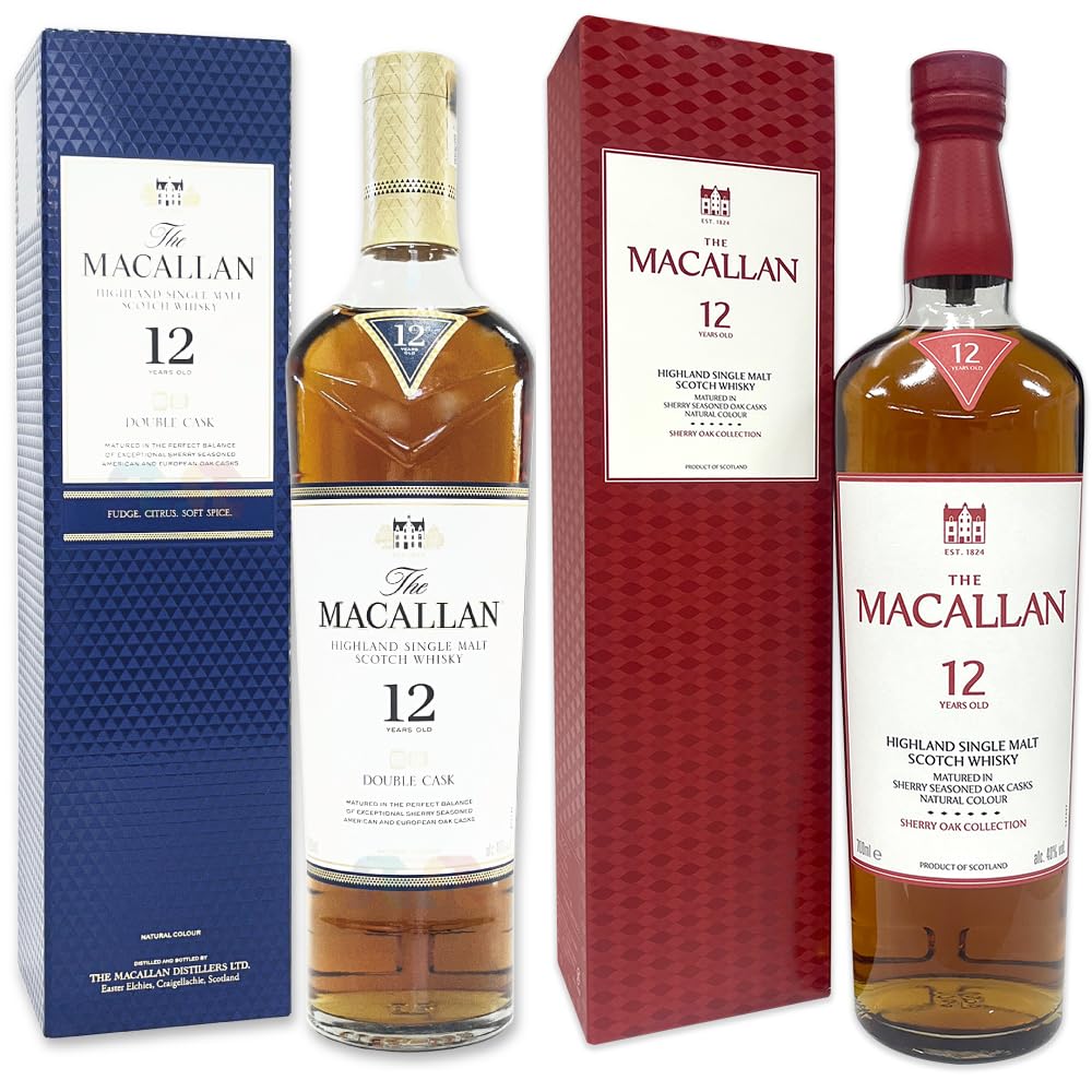 1000000$ マッカラン12年 シェリーオーク 700ml 2本セット Amazon.co.jp: ザ マッカラン12年 飲み比べ2本セット (シェリーオーク