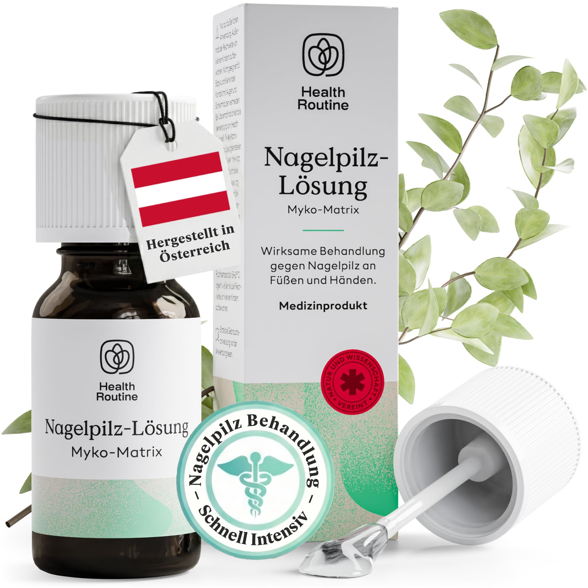 Health Routine Myko-Matrix Nagelpilz Lösung – CE-zertifiziertes Medizinprodukt - Nagelpilz Nagellack zur Nagelpflege – Entwickelt in Österreich - Nagelhärter - Nagelöl Geeignet für Fuß & Hand