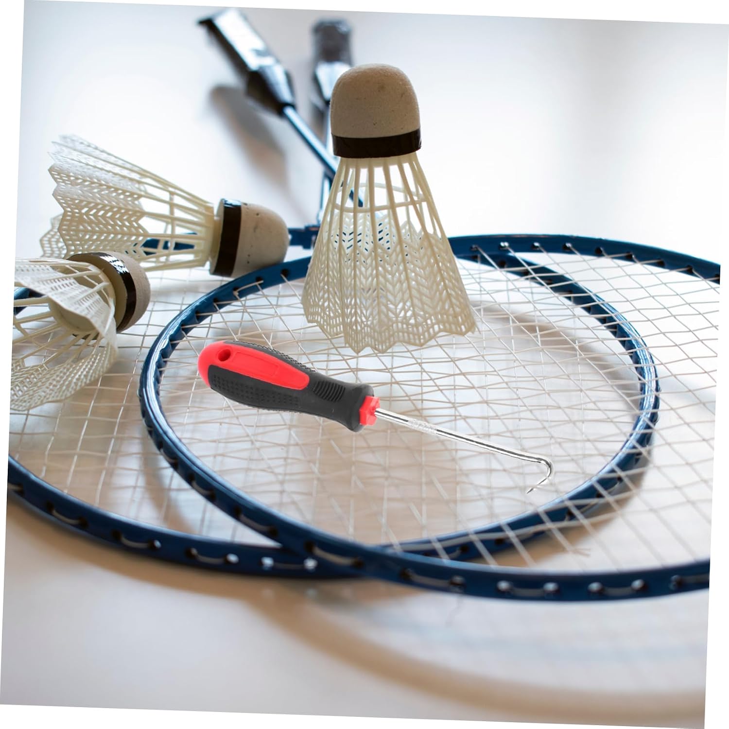 VICASKY Badminton Racket Stringing Tool Upgraded Hook for Easy Threading Durable Racket Fixator for Professional Athletes and Enthusiasts Compatible with Various Racket Types