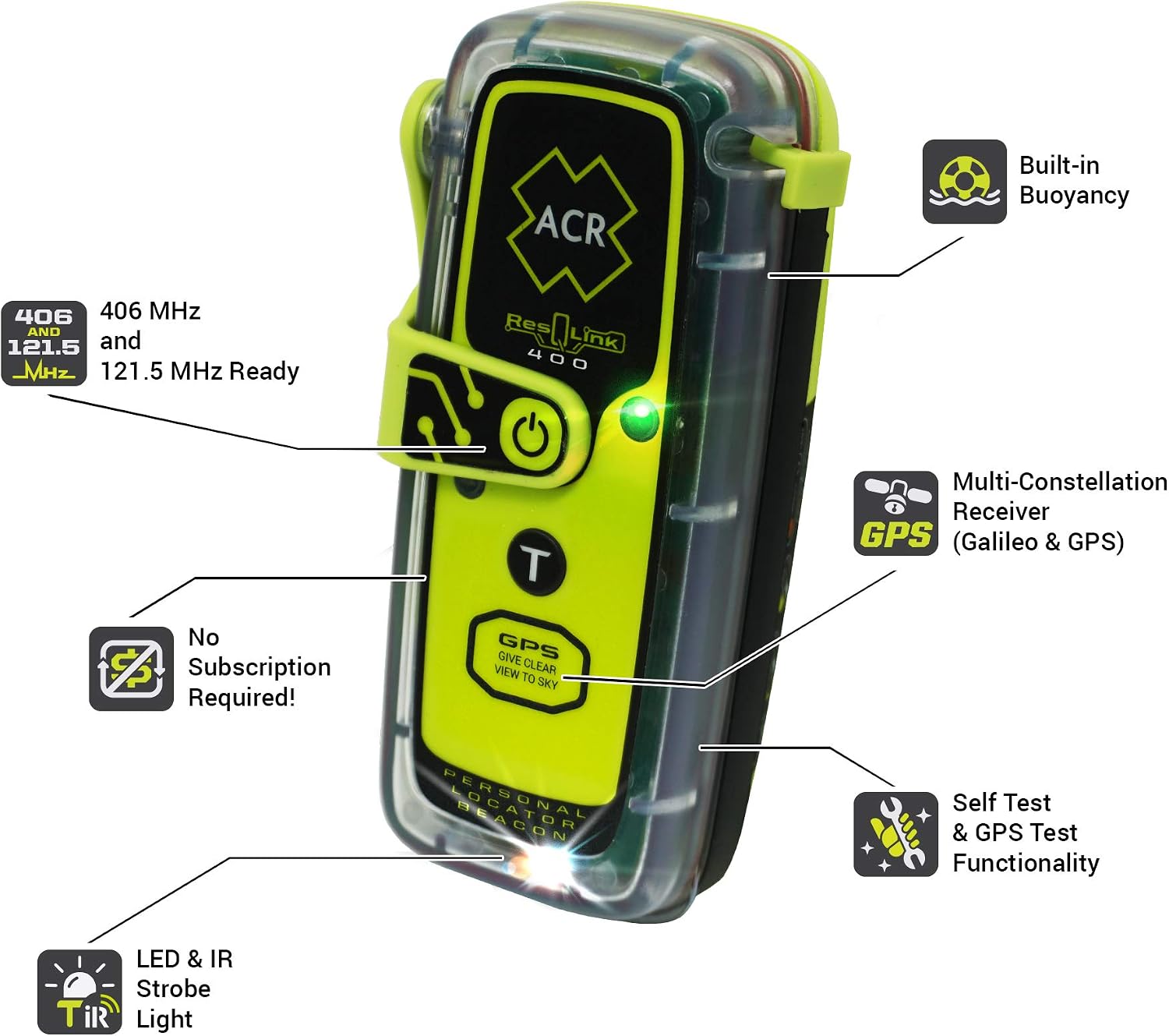 ACR ResQLink 400 - SOS Personal Locator Beacon with GPS (Model: PLB-400) ACR 2921