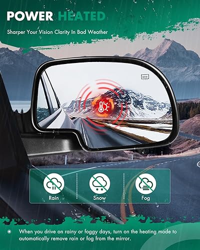 Miniatura 5 de SCITOO Espejo retrovisor lateral derecho del pasajero para 2000 para Chevy Tahoe exclPara UDing Z71 modelos para GMC Yukon exclPara UDing Denali