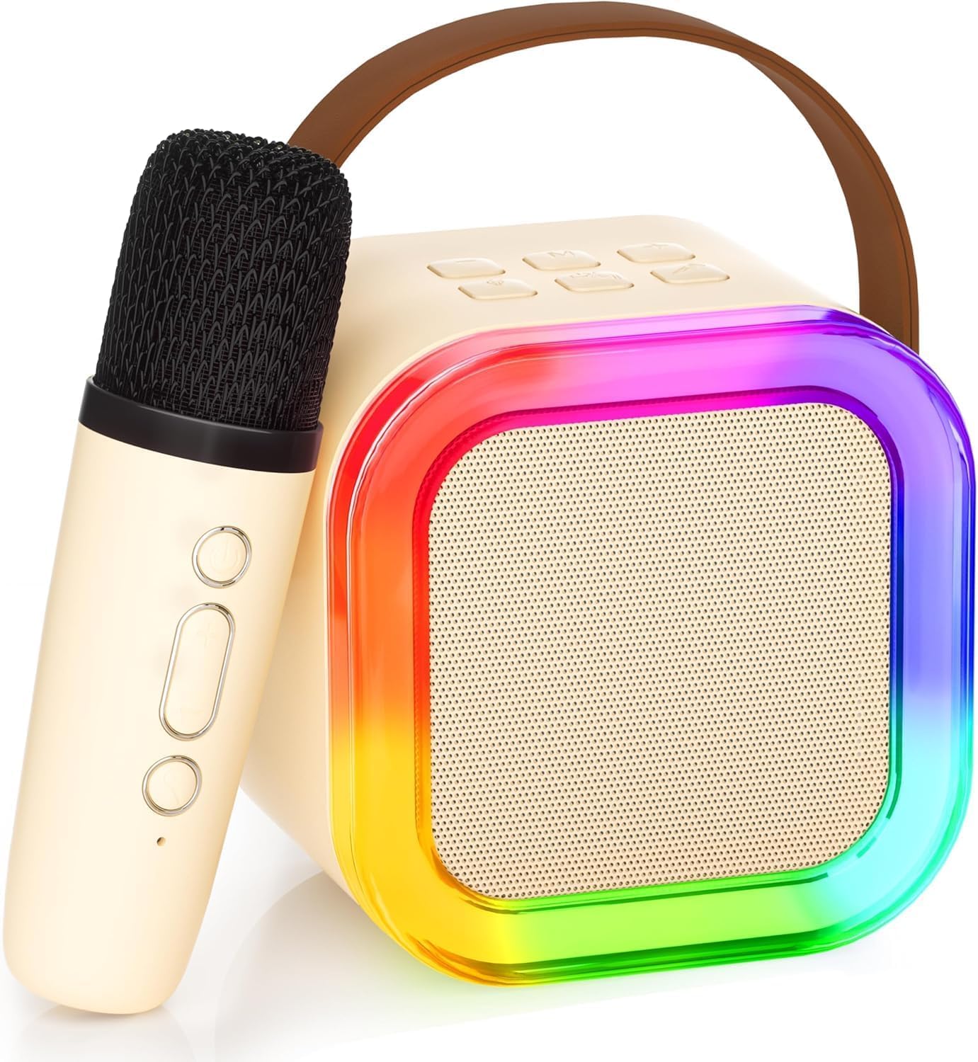 Rechargeable Karaoke Mic with Speaker | Wireless Mini Portable Bluetooth Mic with RGB LED Lights | Singing Musical Toy & Birthday Gift for Kids, Boys, Girls and Adults-image-16