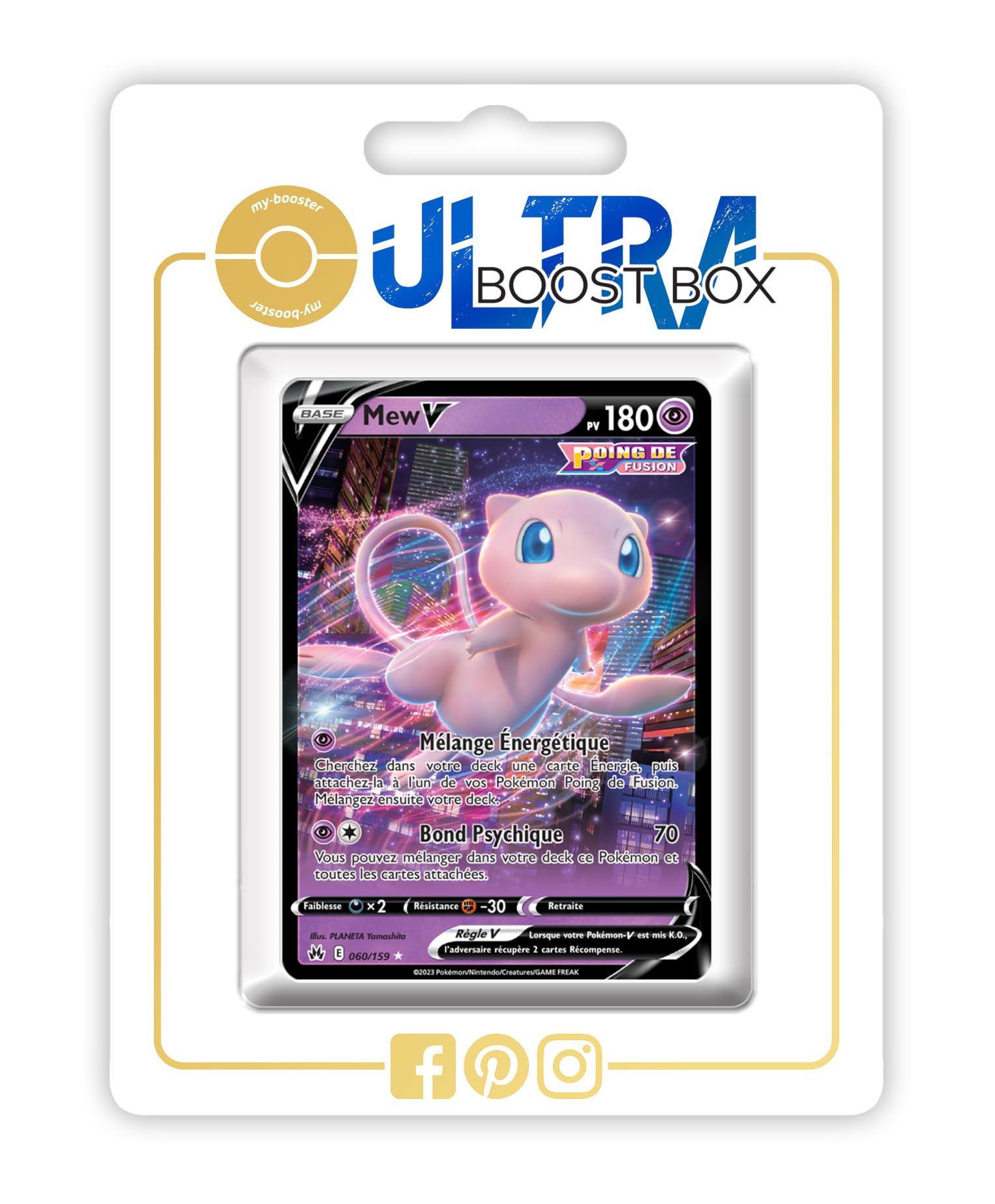 Coffret Cartes Pokémon Mewtwo V Ultraboost - 10 Cartes Françaises - Série Épée Et Bouclier