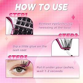 Lash Clusters 280pcs 50D 10-18mm Cluster Lashes Mixed Tray 3D Effect Volume Individual Lashes Cluster Eyelash Extensions Fluffy Soft D Curl DIY Lash Extension Kit at Home (50D-0.07-D,10-18mm)