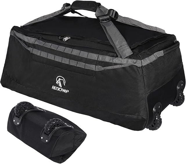 REDCAMP 140L Duffle Bag with Wheels, Extra Large Foldable Travel Duffel Bag Luggage with Rollers
