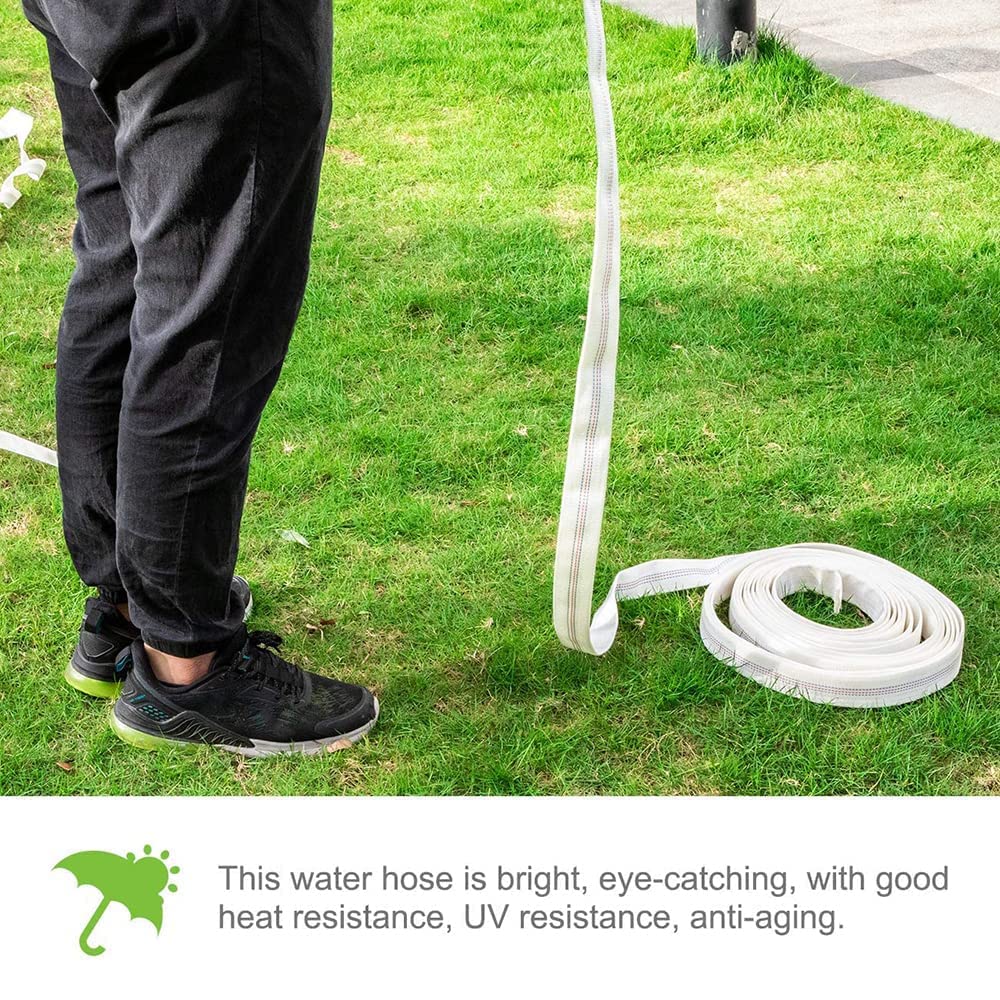 Tubo Flessibile Di Scarico Da 1 Pollici Lay-Flat Con Raccordi In Alluminio Morsetti 30m Fuoco Tubo Acqua Con Connettore Rapido Accoppiatore Adatto Casalingo Agricolo Giardino Trasferimento Acqua