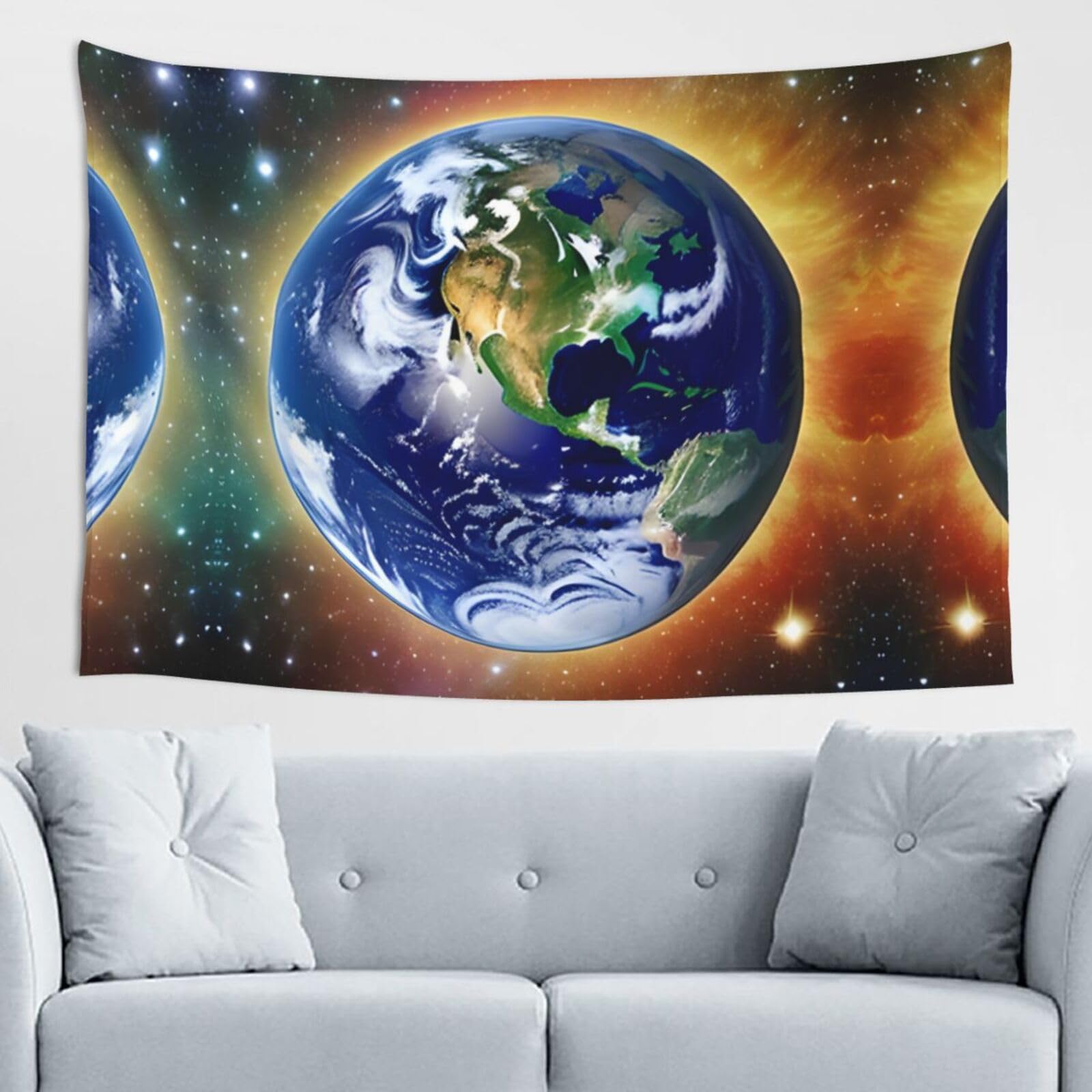 ZZYYDS Cosmic Earth Wall Decor Tapestry 60x40in, Wall Hanging, Home Decor, Dorm Decor, Porch Tapestry, etc.