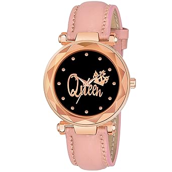 CERO Queen Dial Leathers Strap Analog Women and Girls Watch