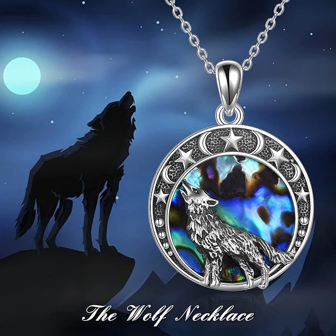 LUHE Sterling Silver Dragon/Wolf/Phoenix/Hummingbird/Horse/Unicorn Religious Pendant Necklace for Women Oxidized vintage Celtics Necklace Jewelry Christmas Gifts