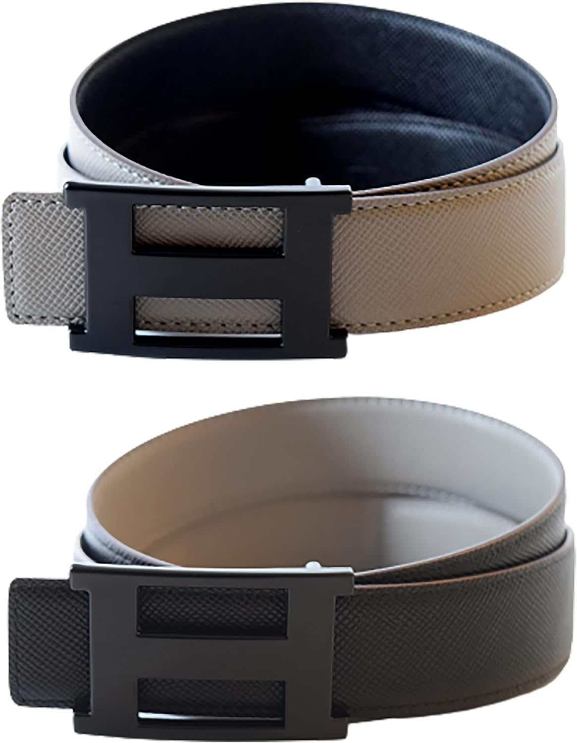 Dinamit Jeans Unisex Genuine Leather Casual Dress Belt with Buckle and Reversible Strap - (Available in 2 Sizes)