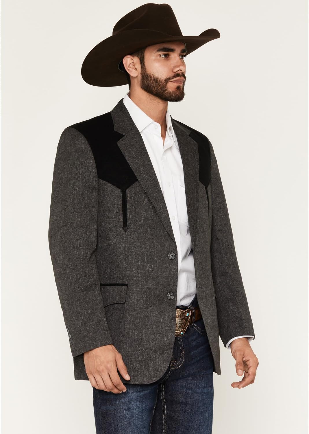 Black Polyester Swedish Knit Blazer by Circle S - Image 2