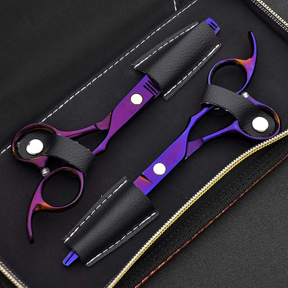 Ciseaux de texturation et effilage violet 6 pouces pour désépaissir les cheveux longs
