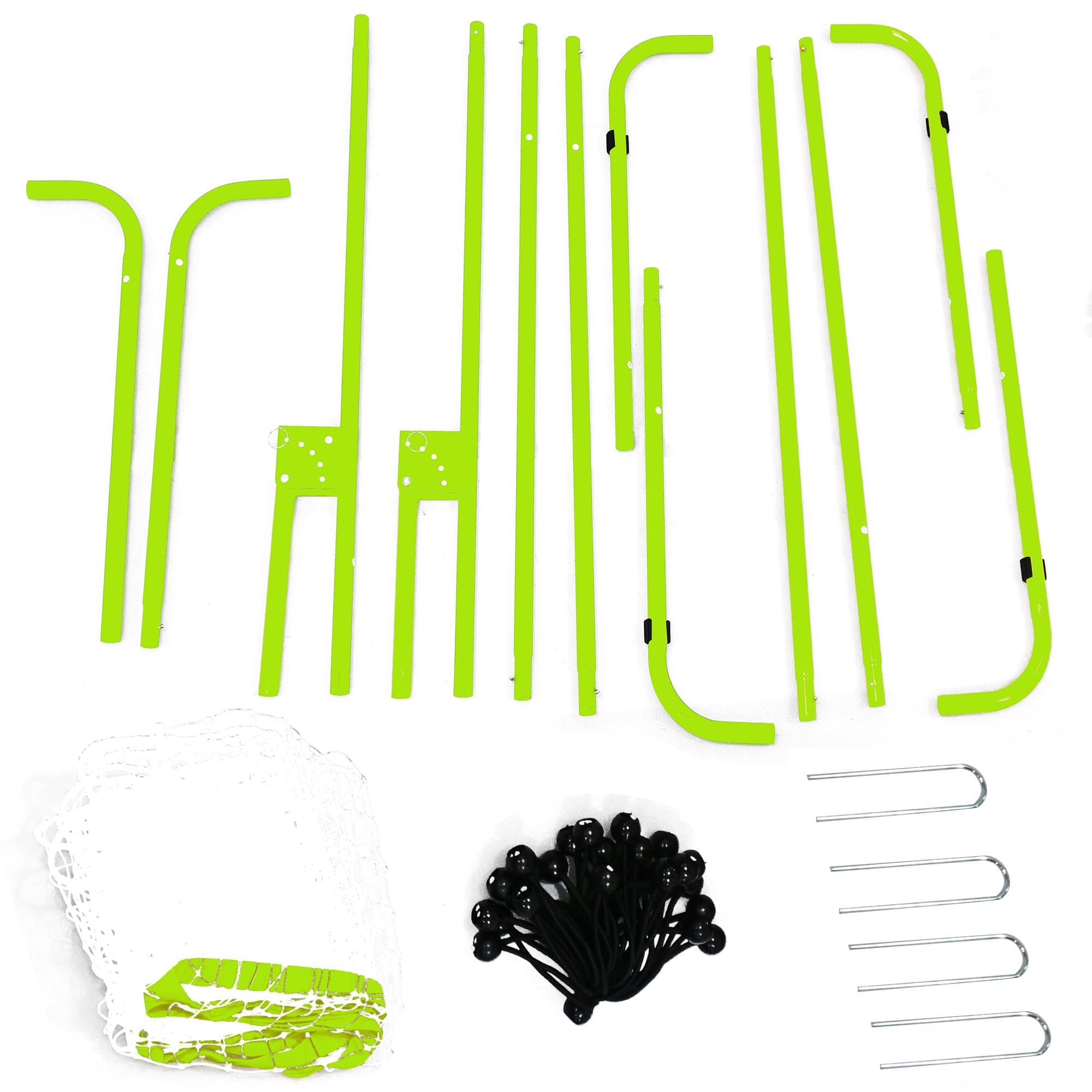 Garvee Rete Rimbalzo Pallavolo 7x4ft – Trainer Doppia Faccia Regolabile, Portatile e Pieghevole – 5 Angoli, Struttura Robusta Multi-Sport per Allenamento Indoor/Outdoor – Verde Fluorescente
