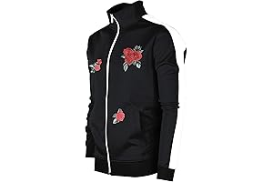 TRACK JACKET - Mens Rose Jacket Urban Hip Hop Premium Track Jacket
