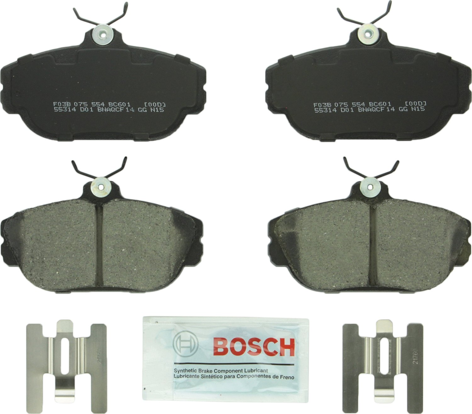Bosch Automotive BP1078 QuietCast Premium Semi-Metallic Disc Brake Pad Set For: Subaru Forester, Legacy, Outback, B9 Tribeca, Tribeca, WRX, Front — view 251