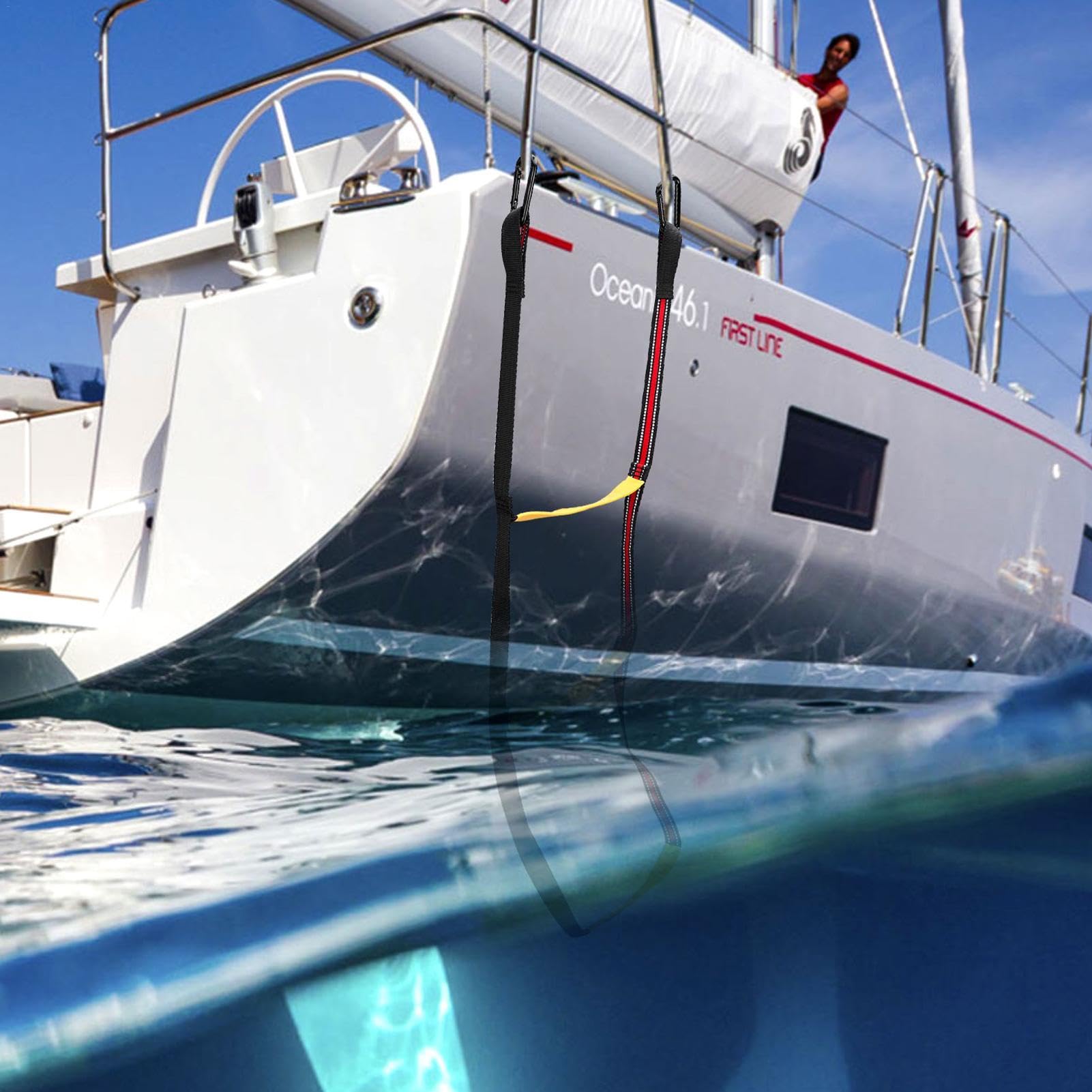 Scala di corda marina - Scaletta d'imbarco gonfiabile a 3 gradini, scala di corda da bagno | Prolunga per scaletta d'imbarco con corda da pesca, barca portatile con scaletta di corda per gommone da ca