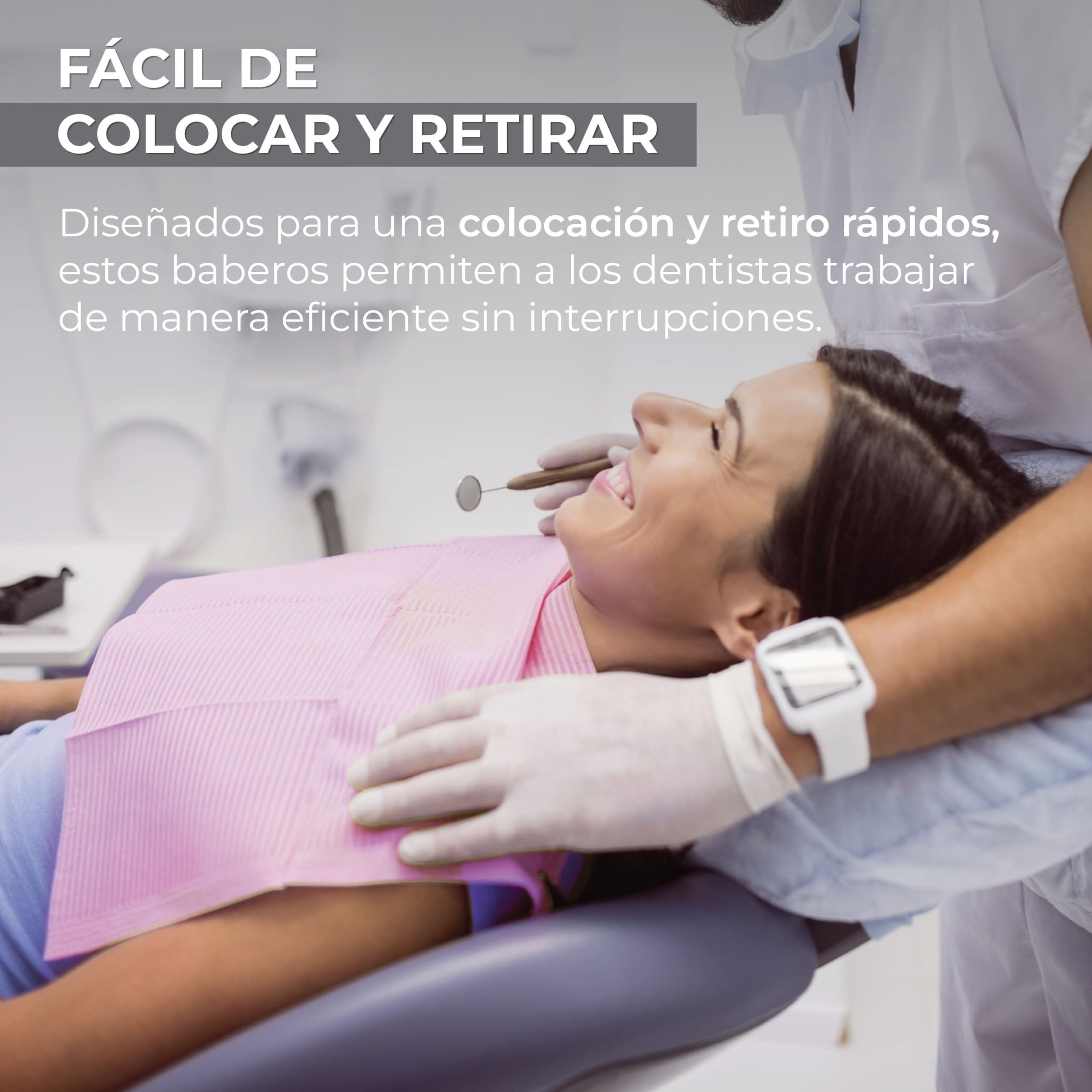 Baberos Desechables Impermeables 45x33 cm para Dentistas y Tatuadores
