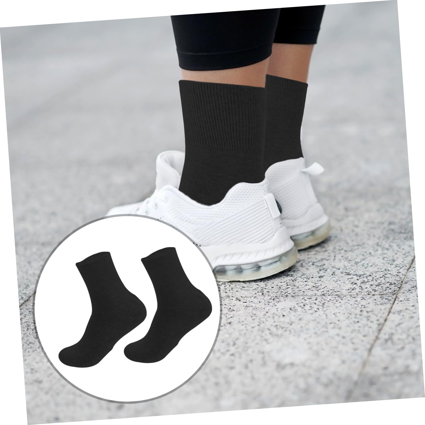 IMIKEYA Cotton Foot Socks for Dry Feet Men's Moisturizing Booties Repair Cracked Heels Softening Elastic Socks for Rough Skin -Friendly