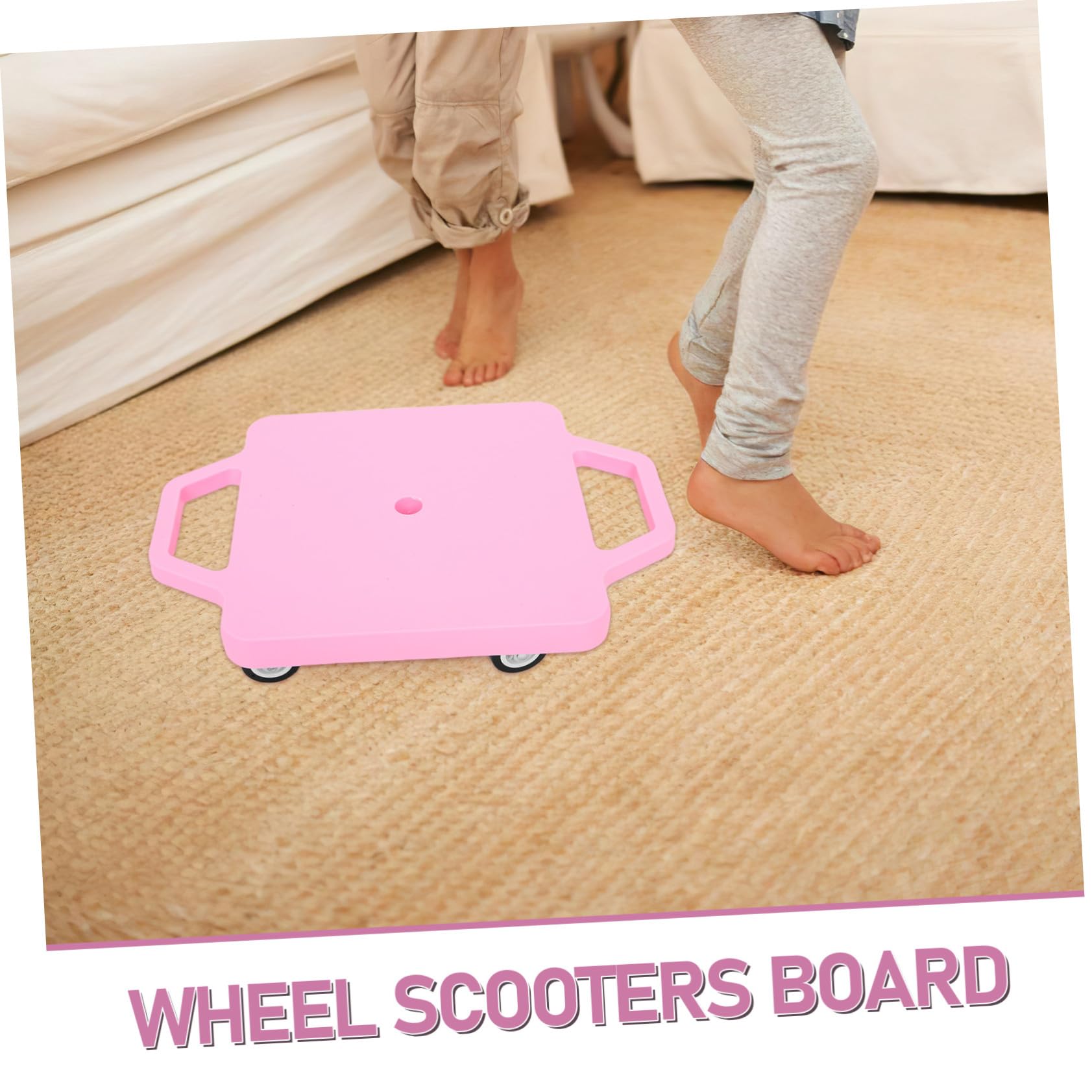 Hemobllo Balance Trainer para Scooter Board con Ruedas Plásticas Entrenamiento Sensorial y Coordinación Física Educativo para Jardín de Infancia y Interior y Exterior