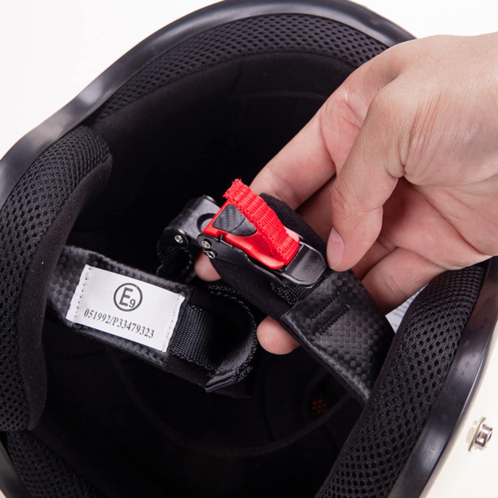 BAUTI Casco Moto Open Face in Stile Giapponese Casco Jet 3/4 Retro Casco Moto Omologato DOT/ECE per Uomini E Donne Leggero Tinta Unita Ciclomotore Scooter Cruiser B,L=(59-60CM)