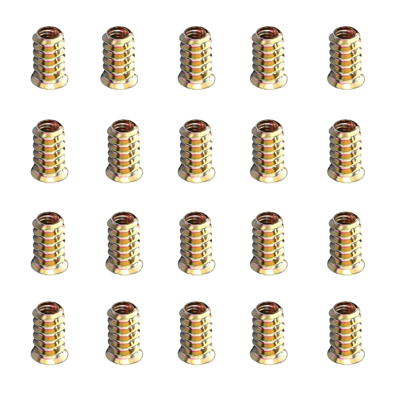 40 Pezzi Inserti Filettati M4 x 10 mm Dado avvitato Inserto Filettati Dado Inserti Filettati per Legno