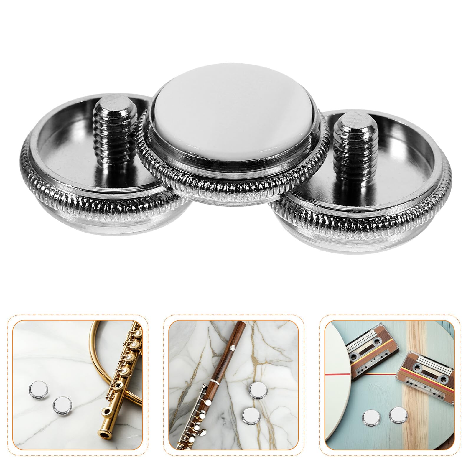 SUPVOX Lot De 6 Boutons De Clés De Trompette Pièces De Pistons De Trompette Capuchons De Pistons De Rechange Inférieurs De Rechange De
