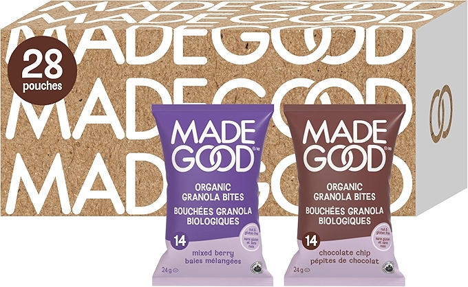 MadeGood 格兰诺拉迷你零食组合 - 巧克力片与混合浆果口味无麸质小吃