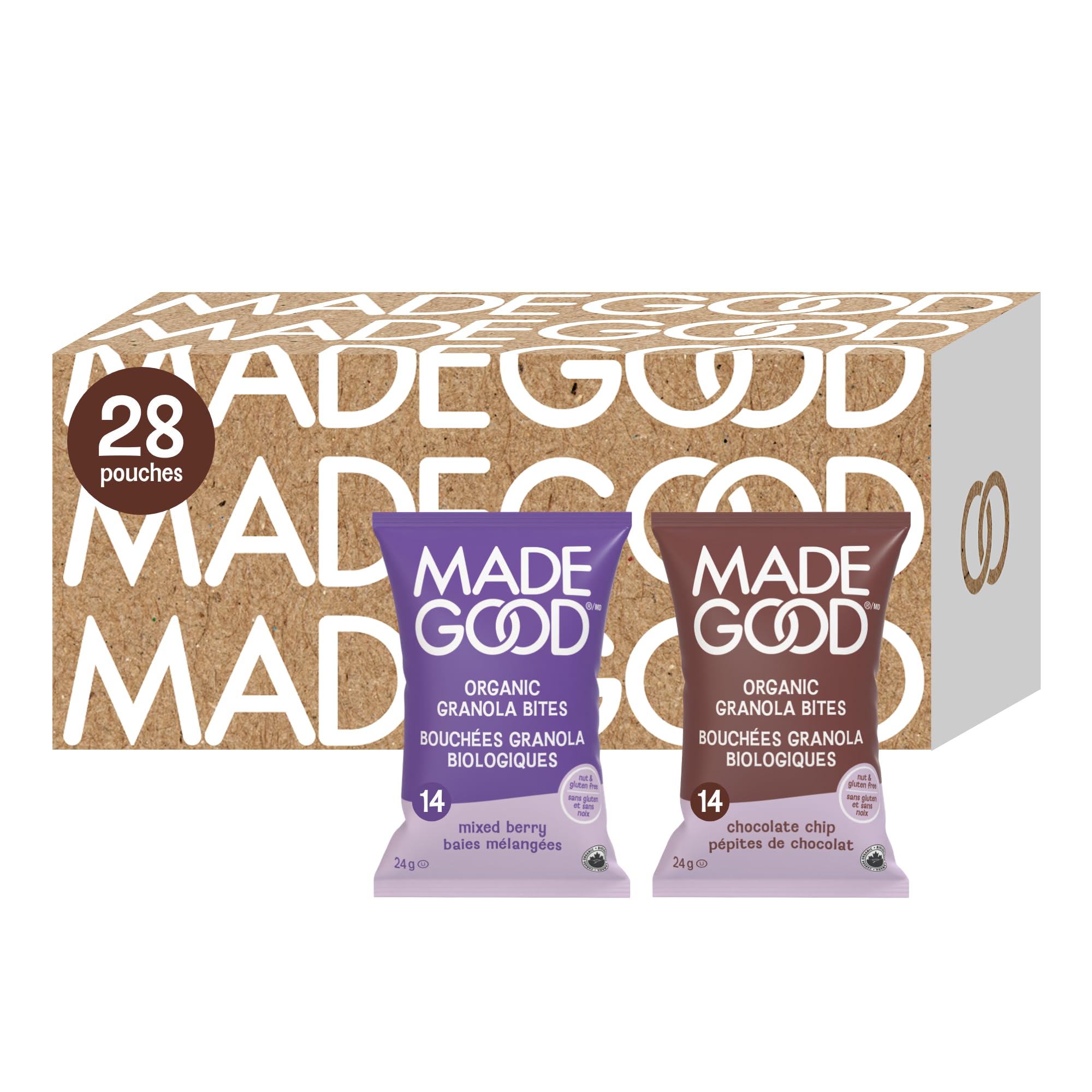 MadeGood Granola Bites, Variety Pack, 24g (28 Count) Chocolate
